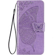 Θήκη με πτερύγιο για Xiaomi Redmi A5, Butterfly, μωβ
