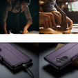 CASEME flip case για Samsung Galaxy A54 5G, Litchi Wallet, μωβ