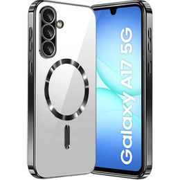 Θήκη για Samsung Galaxy A17 5G, Electro MagSafe, διάφανη με μαύρες πλευρές