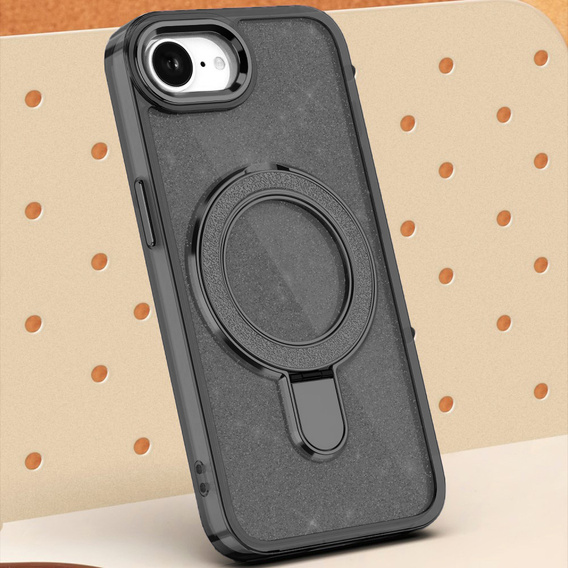 Η θήκη iPhone 16e, Glittery Magnetic Kickstand, μαύρη