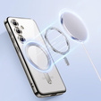 Θήκη για Samsung Galaxy S25, Electro MagSafe, ασημένια + Γυαλί για την οθόνη