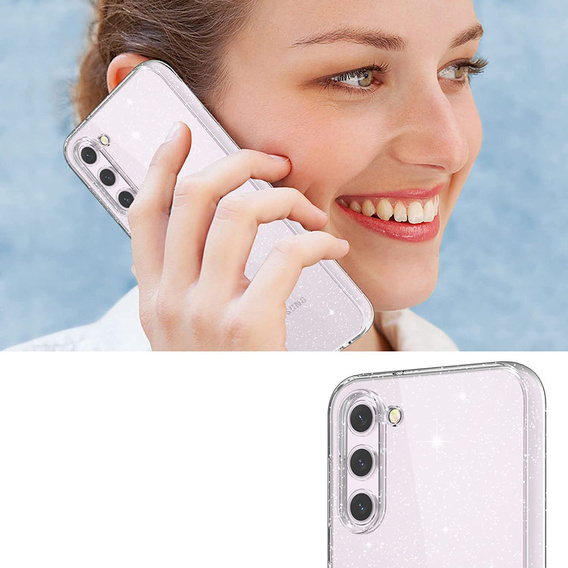 Θήκη για Samsung Galaxy S23, Glittery Powder, διαφανής