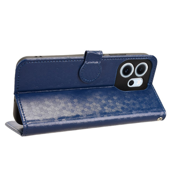 Θήκη με πτερύγιο για Oppo Reno 14F, πορτοφόλι Rhombus, μπλε