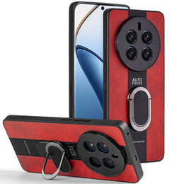 θήκη για το Realme 12 Pro 5G / 12 Pro+ 5G, Leather Kickstand Ring, κόκκινη