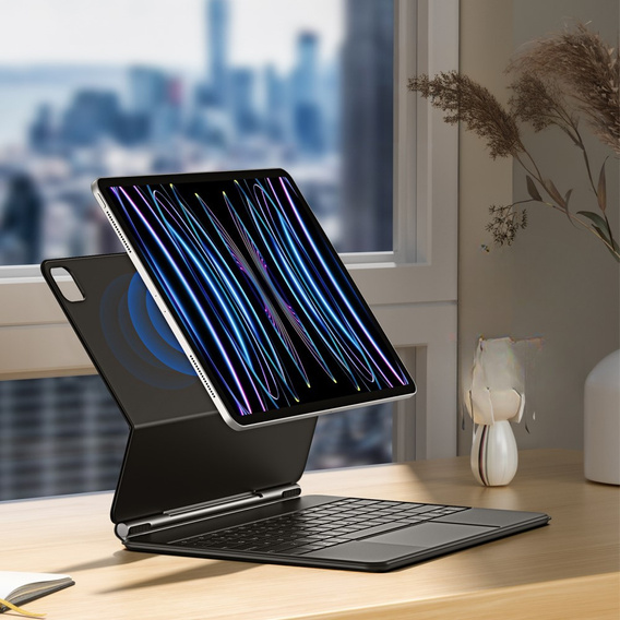 Θήκη + πληκτρολόγιο iPad Pro 12.9" 2022/2021/2020 (6/5/4 gen.), Dux Ducis Keyboard TouchPad, μαύρη