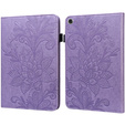 θήκη με πτερύγιο για Samsung Galaxy Tab A8 10.5 SM-X200 SM-X205, flower, μωβ