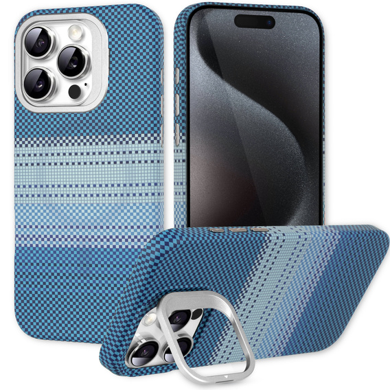 Θήκη για iPhone 15 Pro, Πλαίσιο Kickstand, για MagSafe, Moon Blue