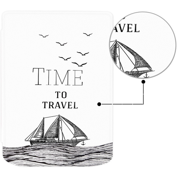 Θήκη για PocketBook Verse / Verse Pro, Smartcase, Time to travel