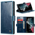θήκη CASEME για Samsung Galaxy S22 Ultra, Waxy Textured, μπλε