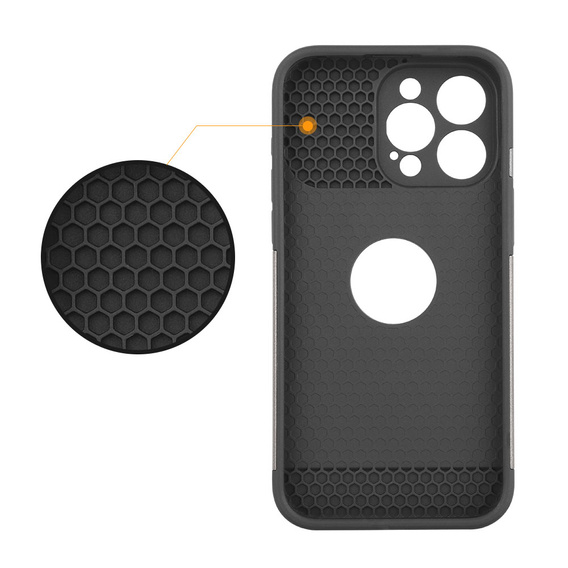 Θήκη για iPhone 15 Pro Max, ERBORD MagProtect Slide Camera, γκρι τιτανίου