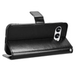 Θήκη με πτερύγιο για T Phone 3 5G, Crazy Horse Wallet, μαύρη