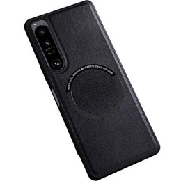 Θήκη για Sony Xperia 1 V, Leather Hybrid MagSafe, μαύρη