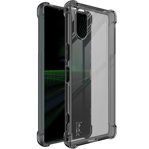 IMAK Θήκη για Sony Xperia 5 V, Dropproof, διαφανής / μαύρη