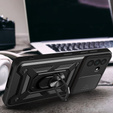 Θωρακισμένη θήκη για Samsung Galaxy A26, CamShield Slide, μαύρη + Μετριασμένο γυαλί 9H