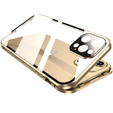 θήκη για το iPhone 16 Pro, Magnetic Dual Glass, χρυσή
