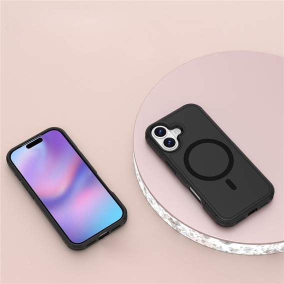 Θήκη MagForce για iPhone 17, για MagSafe, θωρακισμένη, μαύρο