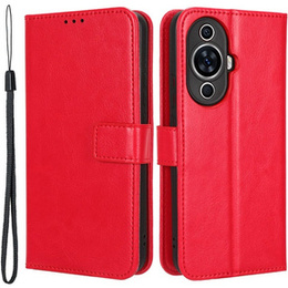 Θήκη με πτερύγιο για Huawei Nova 11 Pro, Crazy Horse Wallet, κόκκινη