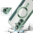 Θήκη με πτερύγιο για Samsung Galaxy A56, RFID Wallet MagSafe CamShield, πράσινη