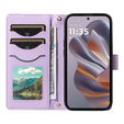 θήκη πτερύγιο για Motorola Edge 50 Neo / Motorola ThinkPhone 25, Rhombus Crossbody Leather, μωβ