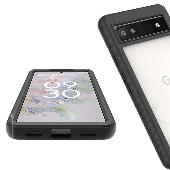 Θήκη για Google Pixel 6a, Shockproof, με μεμβράνη, μαύρη