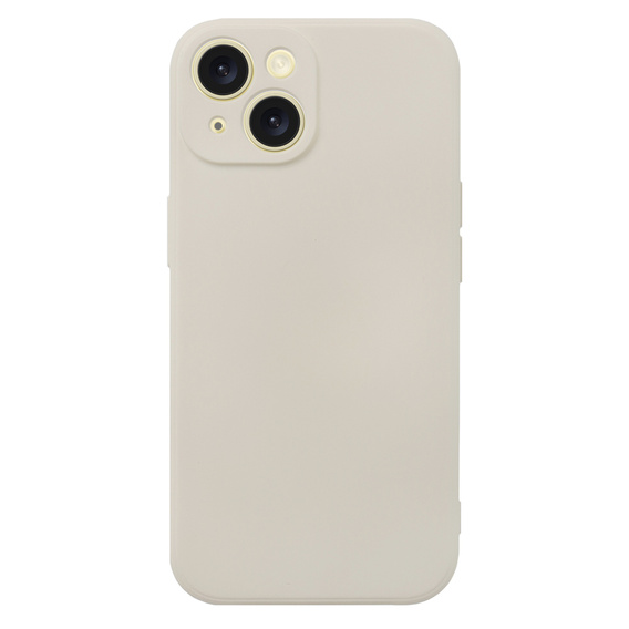 Θήκη για iPhone 15 Plus, Silicone Lite, μπεζ