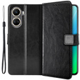 Θήκη με πτερύγιο για Huawei Nova 10 SE, Crazy Horse Wallet, μαύρη