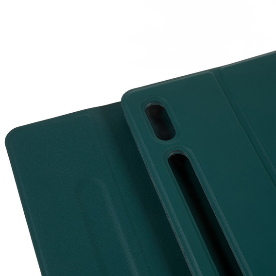 Θήκη + πληκτρολόγιο Galaxy Tab S7+ Plus / S8+ Plus /S7 FE T730 T733, Pen Slot, πράσινη