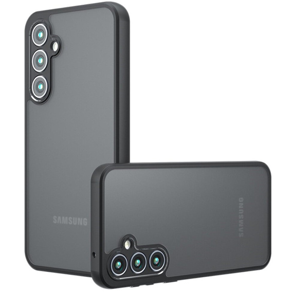 Θήκη για Samsung Galaxy A25 5G, Fusion, διαφανής / μαύρη + γυαλί 9H 