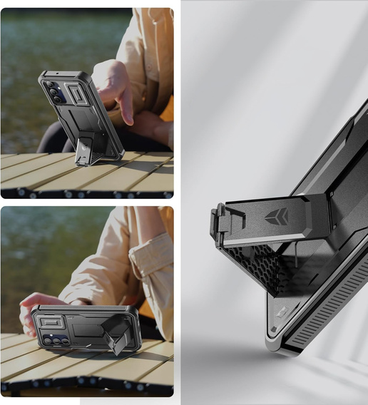 Θωρακισμένη θήκη για Samsung Galaxy A15, Dexnor Full Body (Two Frames), μαύρη