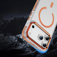 Θωρακισμένη θήκη για MagSafe διαφανή με πορτοκαλί πλευρές για iPhone 17 Pro