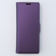 Θήκη για Samsung Galaxy Z Fold 5 5G, ERBORD Glossy Litchi, πορτοφόλι με πτερύγιο, μωβ