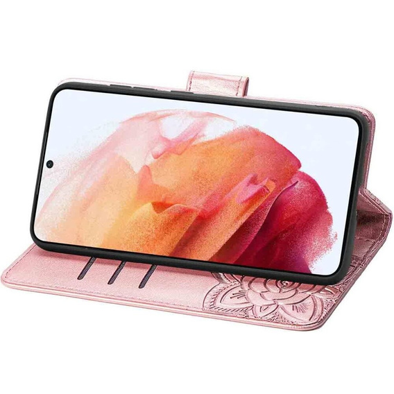 Θήκη με πτερύγιο για Motorola Edge 50 Neo / Motorola ThinkPhone 25, Butterfly, ροζ rose gold