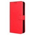 Θήκη με πτερύγιο για Infinix Note 40 Pro Plus, Crazy Horse Wallet, κόκκινη