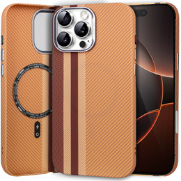 Θήκη για iPhone 16 Pro, ανθρακονήματα MagSafe, κίτρινη