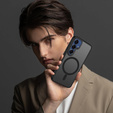 Θήκη για Samsung Galaxy S25 / S24, για MagSafe, ERBORD Μatt Case, μαύρη + Γυαλί οθόνης