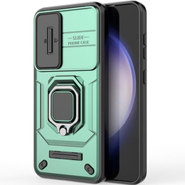 Θήκη για Samsung Galaxy S24, KickStand Camera Lens, πράσινη