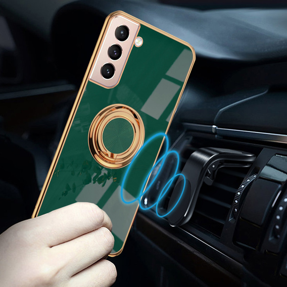 Θήκη για Samsung Galaxy S22+ Plus, Electro Ring, πράσινη
