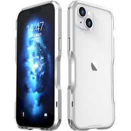 Θήκη LUPHIE για iPhone 14 Plus, Armor Bumper, ασημένια