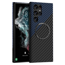 Θήκη για Samsung Galaxy S22 Ultra, Magsafe Slim Carbon, μαύρο / μπλε
