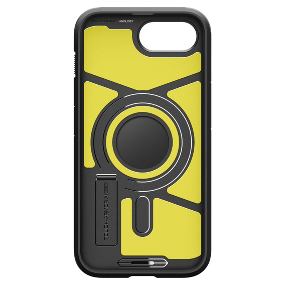 θήκη Spigen για iPhone 16E, Tough Armor Mag Mag MagSafe, μαύρη + μετριασμένο γυαλί 9H