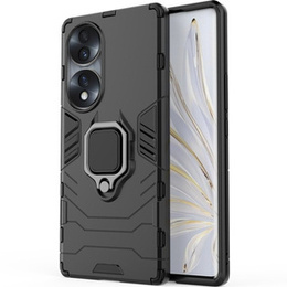 Θήκη για Honor 70 5G, Kickstand Ring, μαύρη