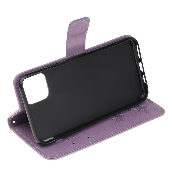 Θήκη με πτερύγιο για Samsung Galaxy A22 5G, Butterfly, μωβ