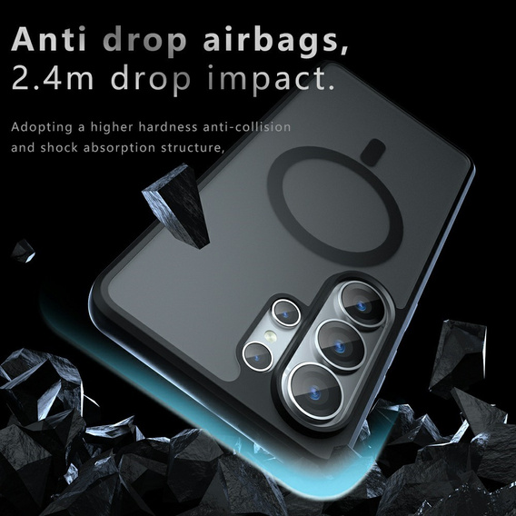 Θήκη Matt Case για MagSafe για Samsung Galaxy S26 Ultra, μαύρη