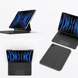 Θήκη + πληκτρολόγιο iPad Pro 12.9" 2022/2021/2020 (6/5/4 gen.), Dux Ducis Keyboard TouchPad, μαύρη