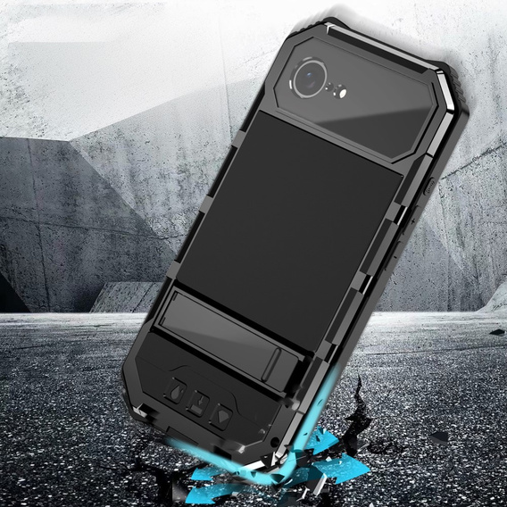Θωρακισμένη θήκη για iPhone 16E, R-JUST, μαύρη