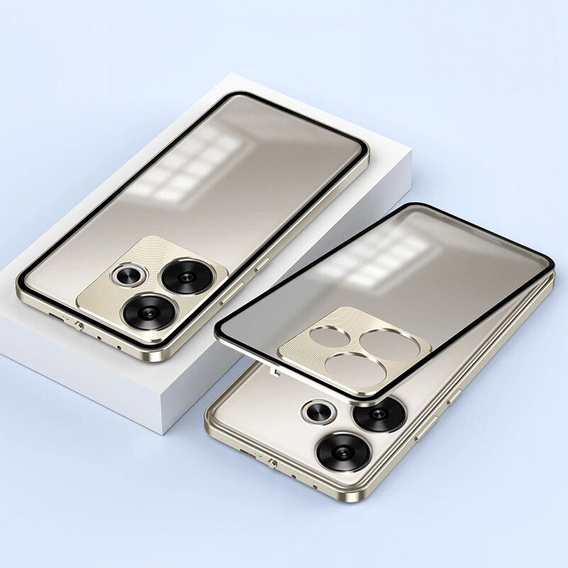 Θήκη για Xiaomi Poco F6, Frame Case, χρυσή