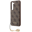 GUESS Θήκη για Samsung Galaxy A55, 4G Charms Collection Hardcase, καφέ