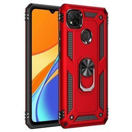 θωρακισμένη θήκη για Xiaomi Redmi 9C, Nox Case Ring, κόκκινη