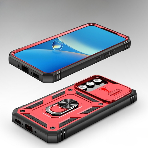 Θήκη για Samsung Galaxy A54 5G, CamShield Slide, κόκκινη / μαύρη