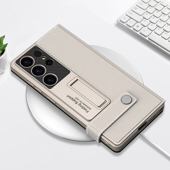 Θήκη με πτερύγιο για Samsung Galaxy S25, GKK Card Slot Wallet, γκρι τιτάνιο